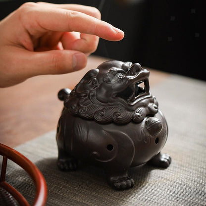 4.25 "Ceramic Pixiu Plate Incense Burner Creative Incense Incense Dao Tea Pet