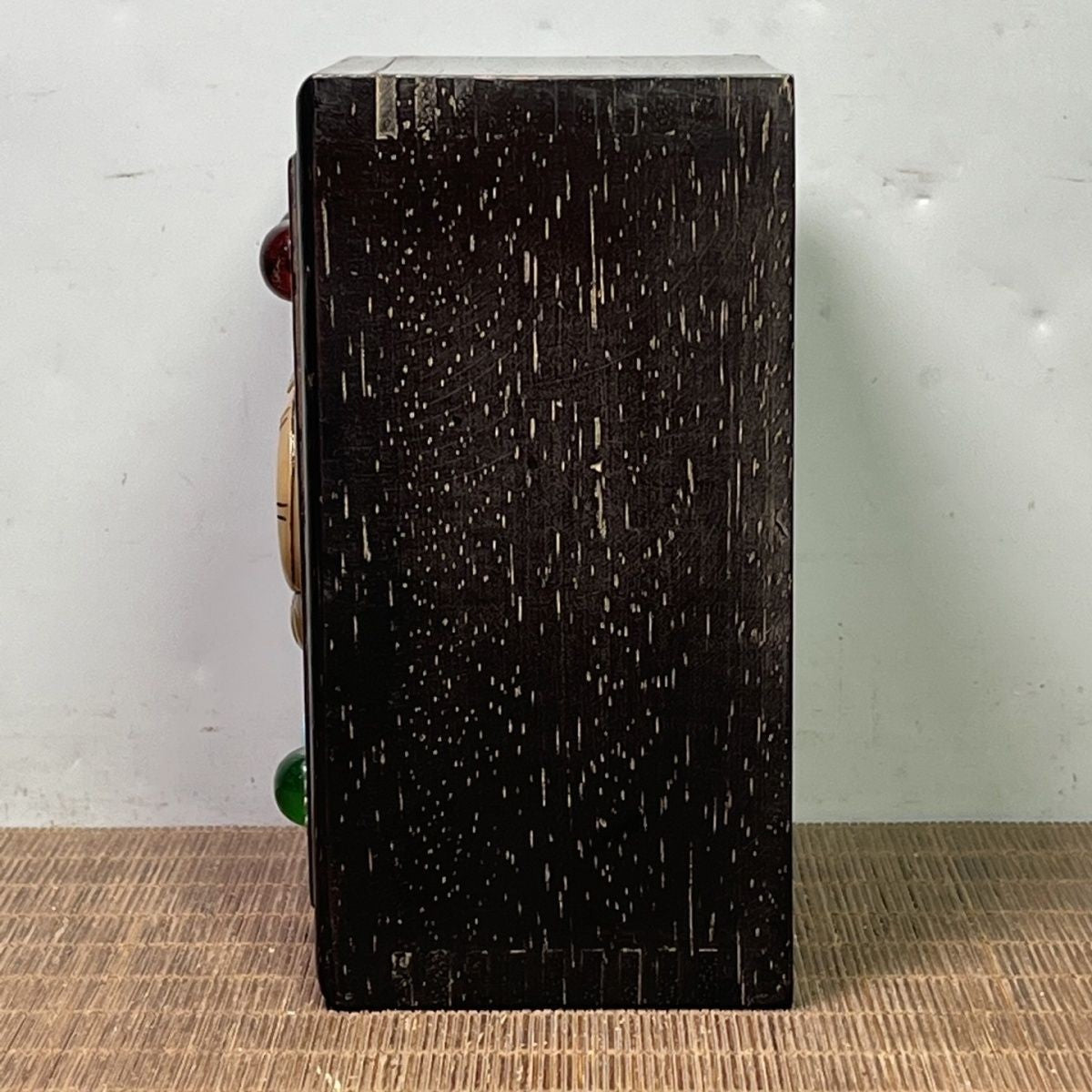 Sandalwood Jewelry Box 15×10×7cm Dragon Inlay Gem Vintage Slide Box