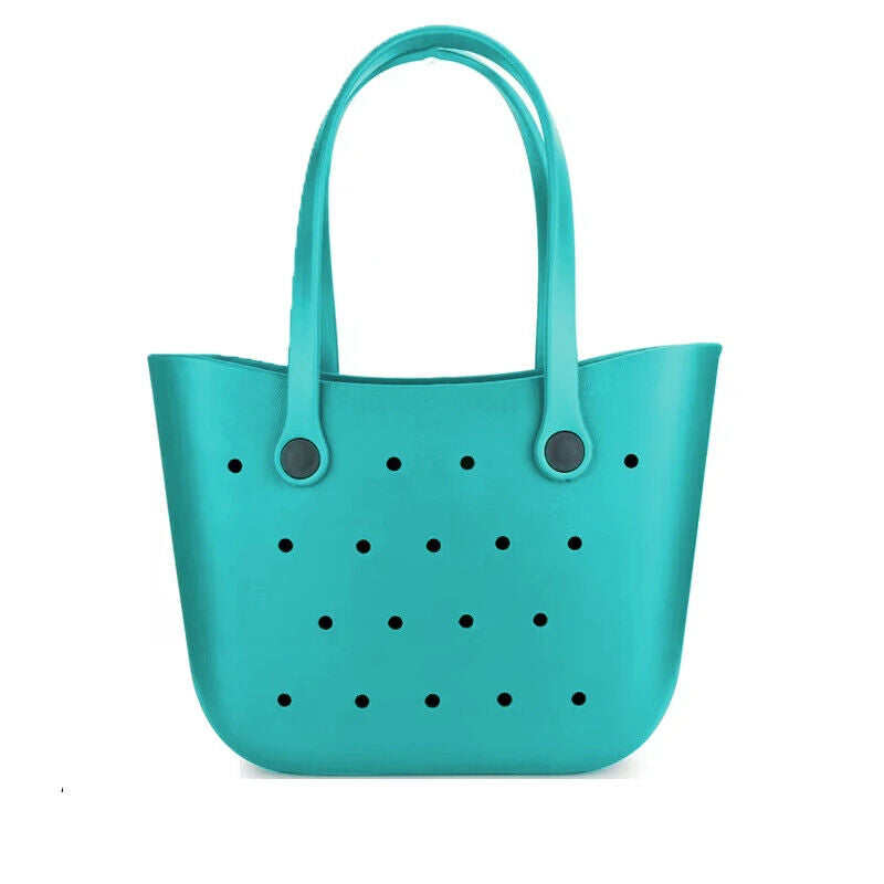 Beach Tote Bag Rubber Basket Travel Beach Pool Sports Outdoor Shoulder HandBag