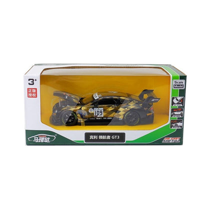 1:32 Diecast Bentley GT3 Racing Car Metal Car Model Toy Pull Back Sound Light