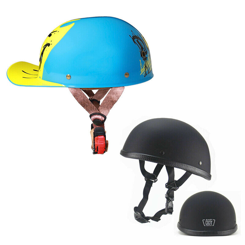 Men Women Baseball Cap Vintage Motorcycle Half Helmet Motorcycle Helmet Gift