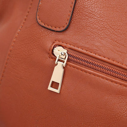 Synthetic Leather Shoulder Crossbody Bag Vintage Messenger Handbags 34*16*26 Cm