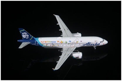 1:400 GeminiJets Alaska BOEING A320-200 Airplane Diecast Plane Aircraft Model