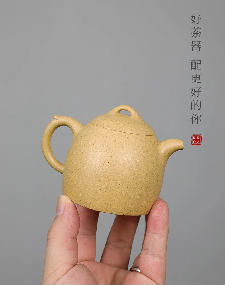 200cc chinese Yixing Handmade Zisha Green Clay Teapot QinQuan GongFu Hu Tea Pot