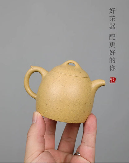 200cc chinese Yixing Handmade Zisha Green Clay Teapot QinQuan GongFu Hu Tea Pot