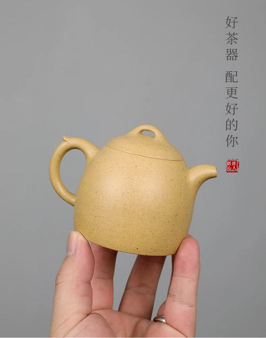 200cc chinese Yixing Handmade Zisha Green Clay Teapot QinQuan GongFu Hu Tea Pot