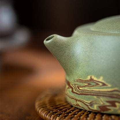 6.8oz Handmade Tea Pot Jiaoclay Yixing Zisha Jinglan Pot Douqing Clay Master Pot