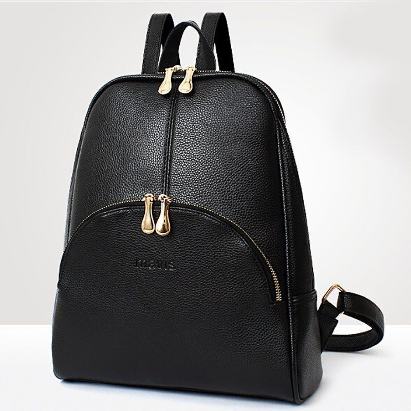Large Backpack School Bags Travel Red White High Quality Leather Bags Gray Pink