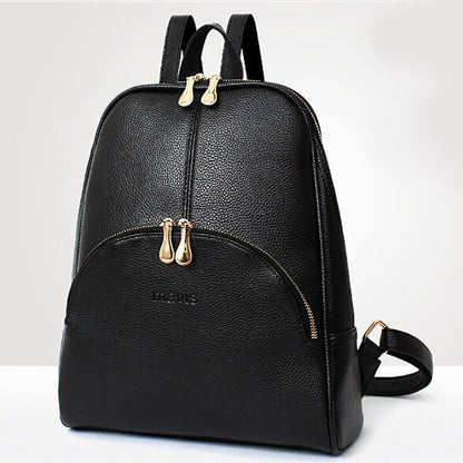 Large Backpack School Bags Travel Red White High Quality Leather Bags Gray Pink