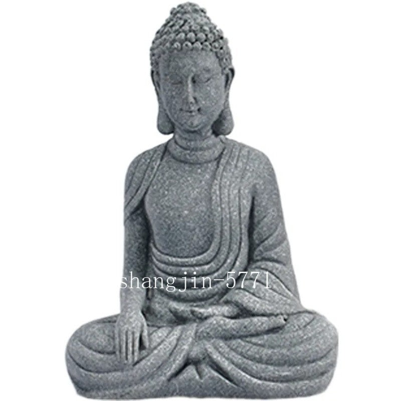 Little Buddhist Monks Tibetan Buddhism Figurines Buddha Stone Statue Garden Car