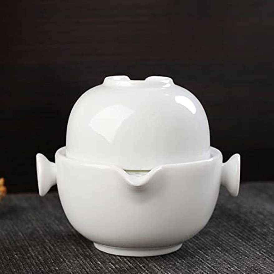 Convenient Teapot Tea Cup Porcelain Teacup Glazed Travel Tea Set Kuaike Cups