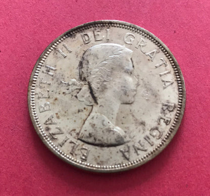 1964 Canada $1 Silver Coin 100th Anniv. of Charlottetown Quebec Queen Elizabeth