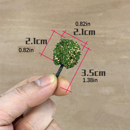 12Pcs Simulation Bush Tree Model Miniature Scene For 1:35/1:48/1:72/1:87 Scale