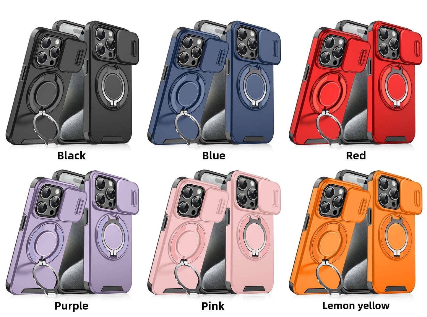 Compatible with iPhone 17 Pro Max/16 Pro, Window Mount Shockproof Phone Case