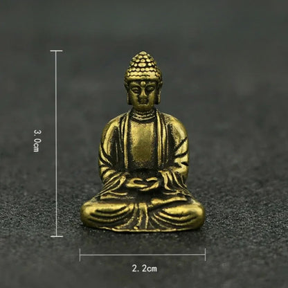 1 Pc Mini Pure Copper Sakyamuni Decoration Bronze Buddha Statue