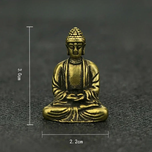 1 Pc Mini Pure Copper Sakyamuni Decoration Bronze Buddha Statue