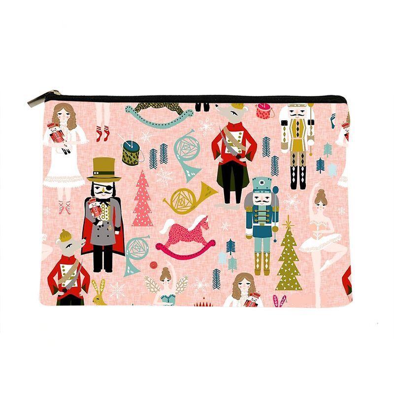 Nutcracker Ballet Printed Makeup Bag Cosmetics Organizer Travel Colorful Storage - Thumbnail 3
