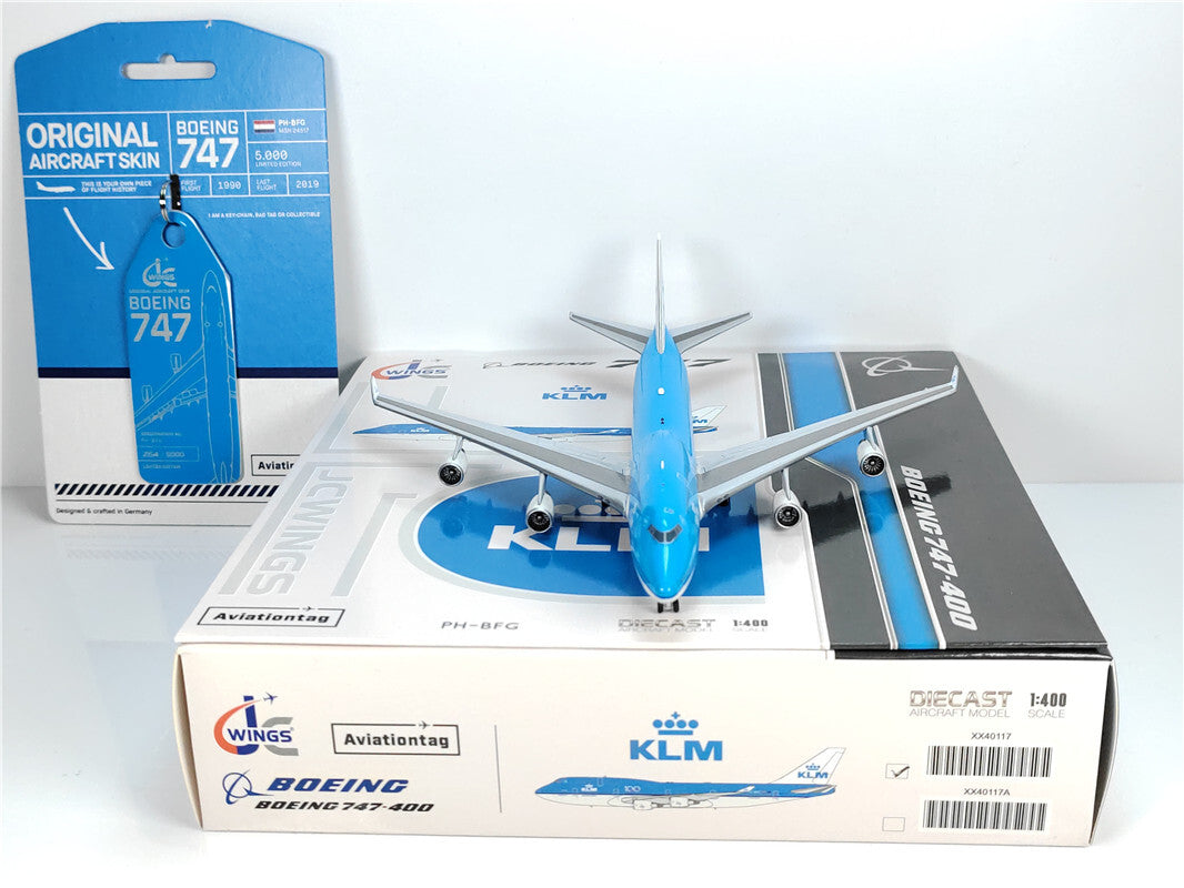 1:400 JC Wings KLM BOEING B747-400 Passenger Airplane Diecast Aircraft Model