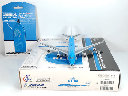 1:400 JC Wings KLM BOEING B747-400 Passenger Airplane Diecast Aircraft Model