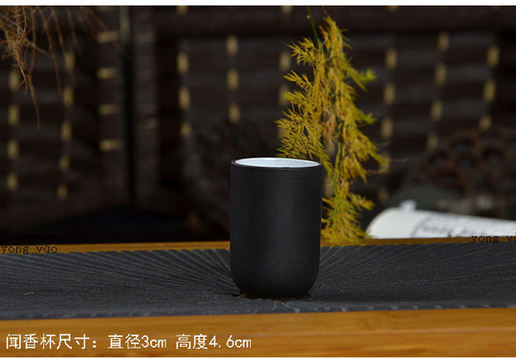 6pcs*0.6oz Smelling Cup Chinese Kungfu Tea Cup Zisha Red Stoneware Cup Porcelain