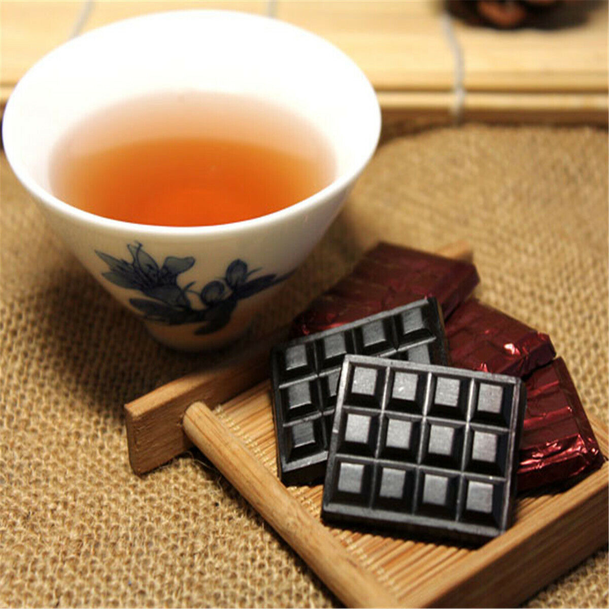 Chinese Yunnan Cream Cha Gao Ripe Tea Black Tea 5Pcs Puerh Shu Puer Resin Pu-Erh
