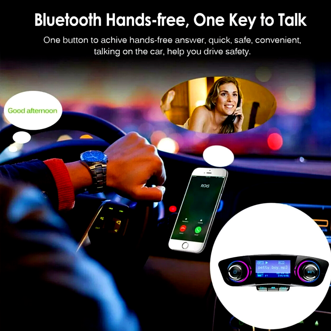 Universal Cargador De Reproductores Para Carro Reproductor Con Bluetooth MP3 USB