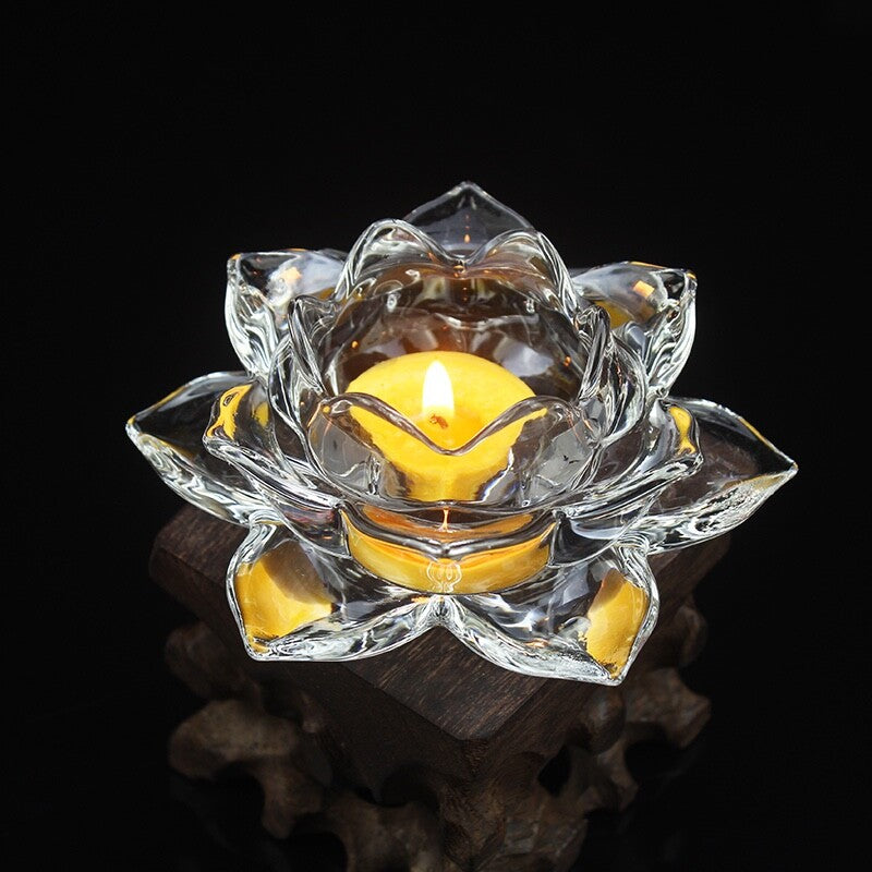 Provide lamps Buddhist lamps lotus lamps crystal glass lamp holders lamp holders