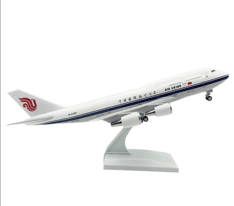 30CM AIR CHINA BOEING 747-400 Passenger Plane Landing Gear Resin Aircraft Model