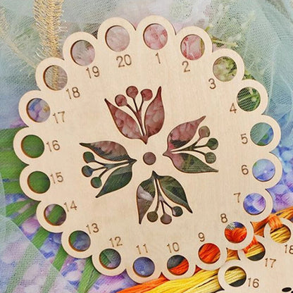Embroidery Floss Organizers Wood Cross Stitch Needle Thread Storage Holder Tools