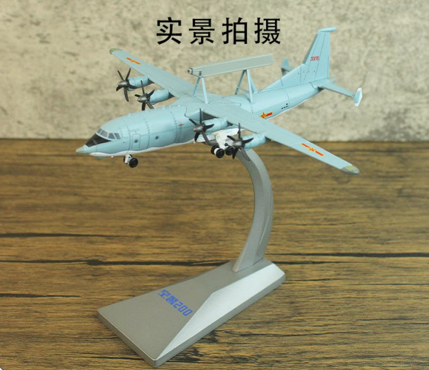1:200 18CM AVIC KJ-200 AWACS Early Warning Aircraft Diecast Military Plane Model