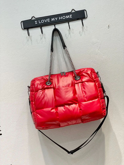 Handbags Quilted Women Shoulder Bags Down Crossbody Bag Winter Purse