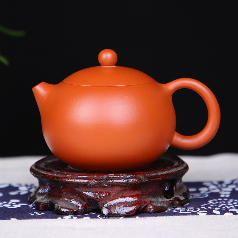 Authentic Yixing Zisha Tea Pot Ball Shaped Infuser Holes Marked Xishi Pot 5oz