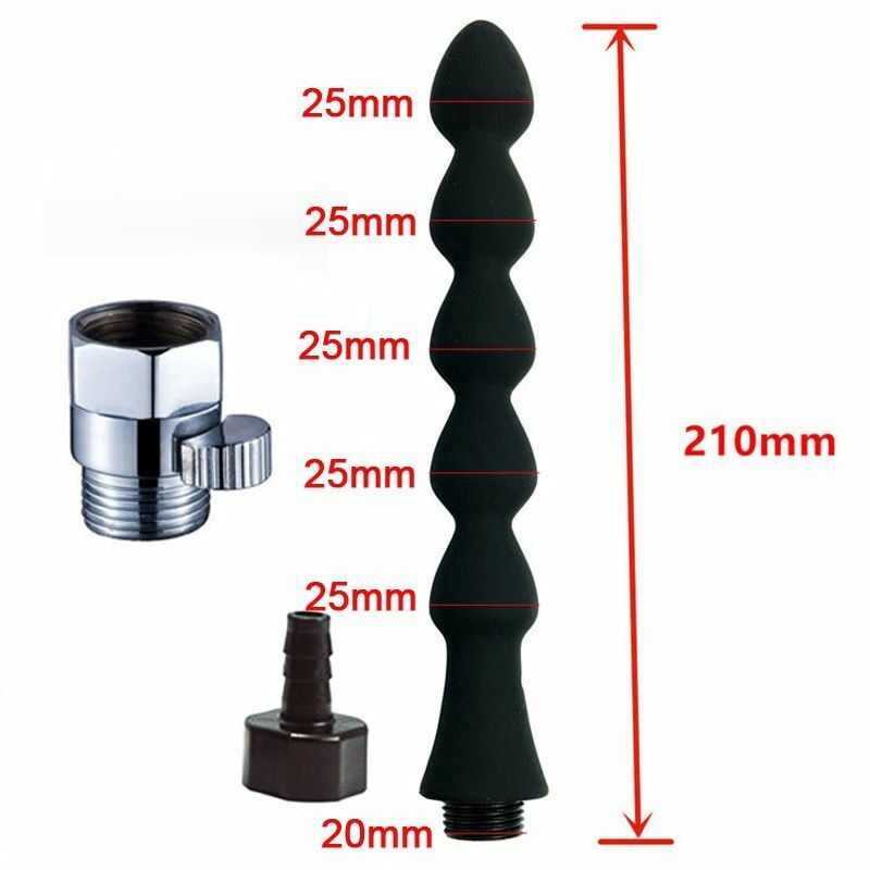 Shower Nozzle Silicone Enema Healthy Rectal Anal Syringe Douche System Vaginal