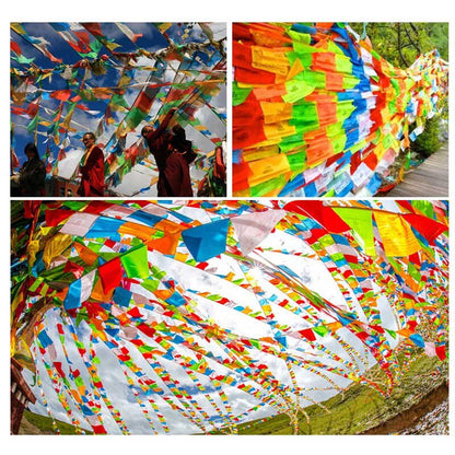 New 20 Sheets 5M Religious Flags Buddhist Supplies Colour Print Prayer Flag