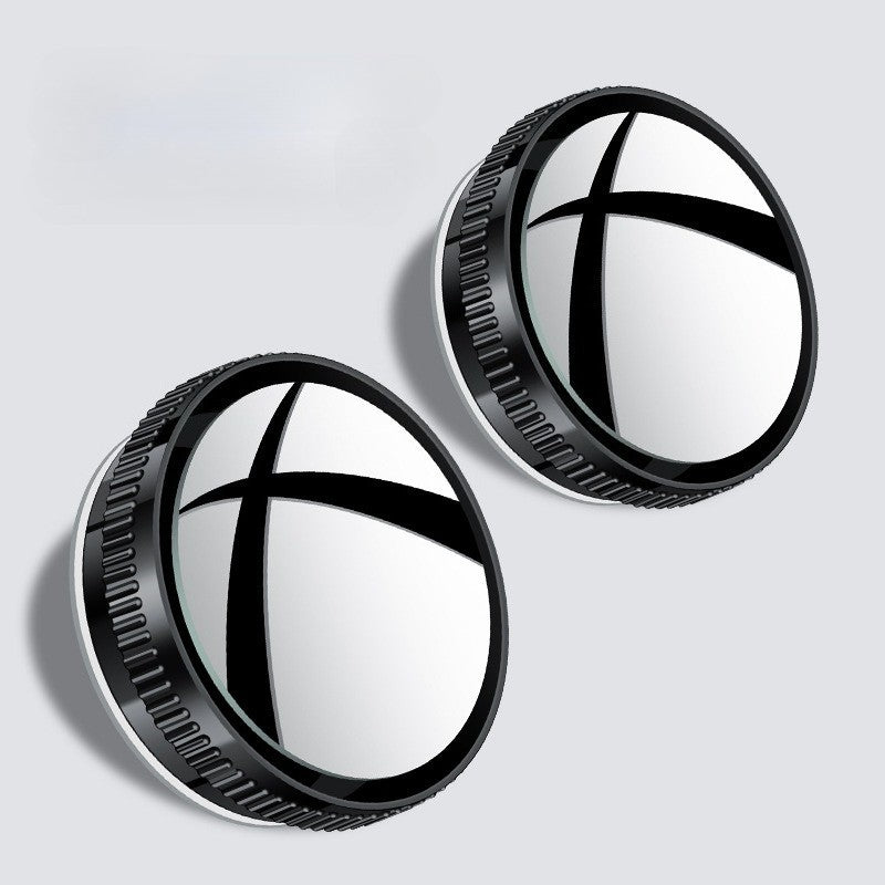 1pair Reversing Mirror Small Round Mirror HD Large View Suction Cup Blind Spot