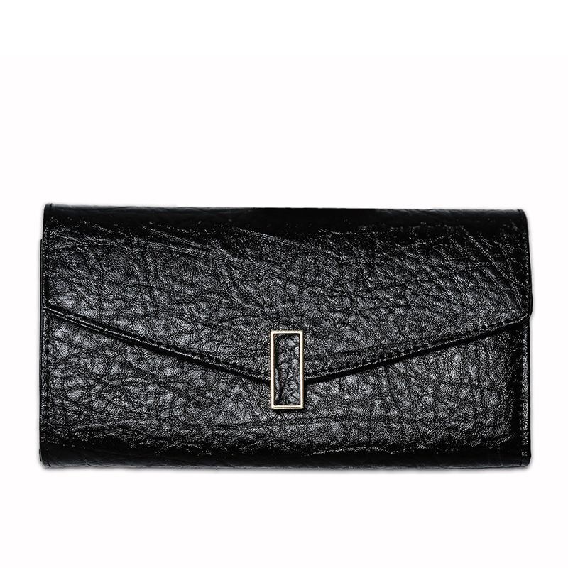 Genuine Leather Wallet Long Purse Clutch Bag 10*19*2.5cm Black Blue Wallets 1PC