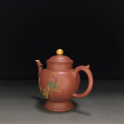 Chinese Yixing Zisha Clay Handmade Exquisite Teapot （凤鸣 底款：康熙御制）