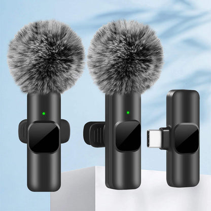 Wireless Lavalier Microphone Audio Video Recording Mini Mic