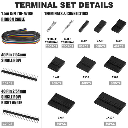 Electrical Crimper Pliers Wire Terminal Crimping Tool Male Female Connectors Set