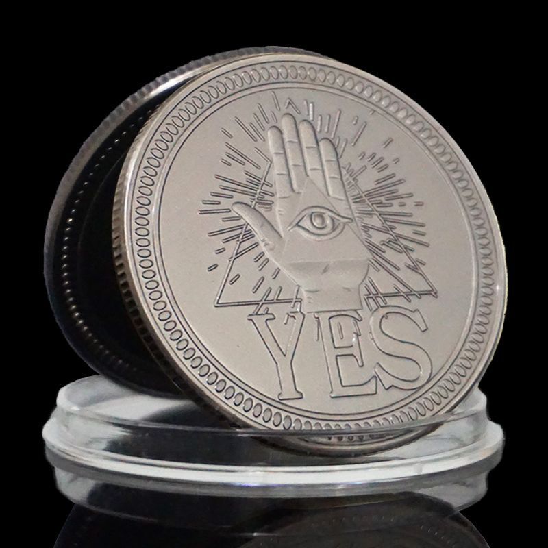 Commemorative Coins Metal Yes No Ouija Gothic Prediction Items USA Morgan Dollar