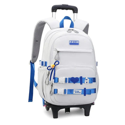 Girls Roller Backpack Boys Trolley School Bag Children's Backpack Wheels