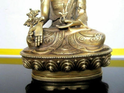 Chinese Tibetan Buddhist Medicine buddha brass statue