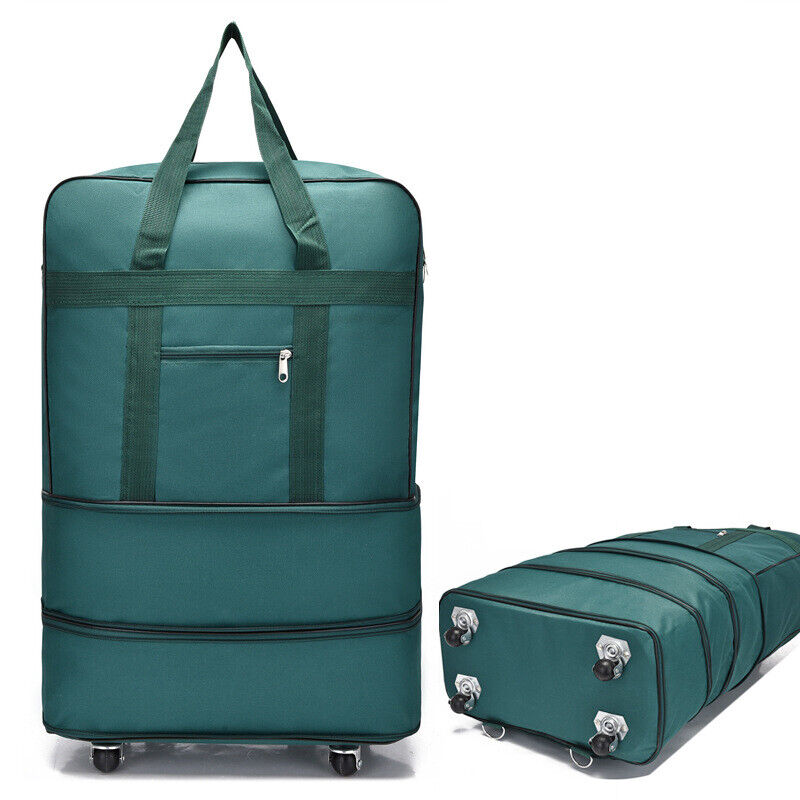 Large Capacity Foldable Luggage Trolley Bags Oxford Expendable Wheel Travel Bags