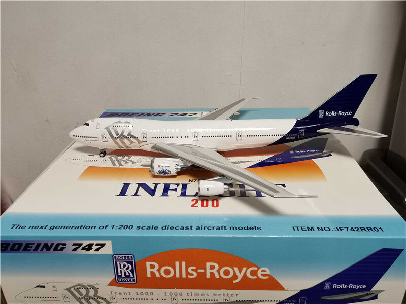 Inflight for Rolls Royce Trent for boeing B747-200 N787RR 1/200 plane model