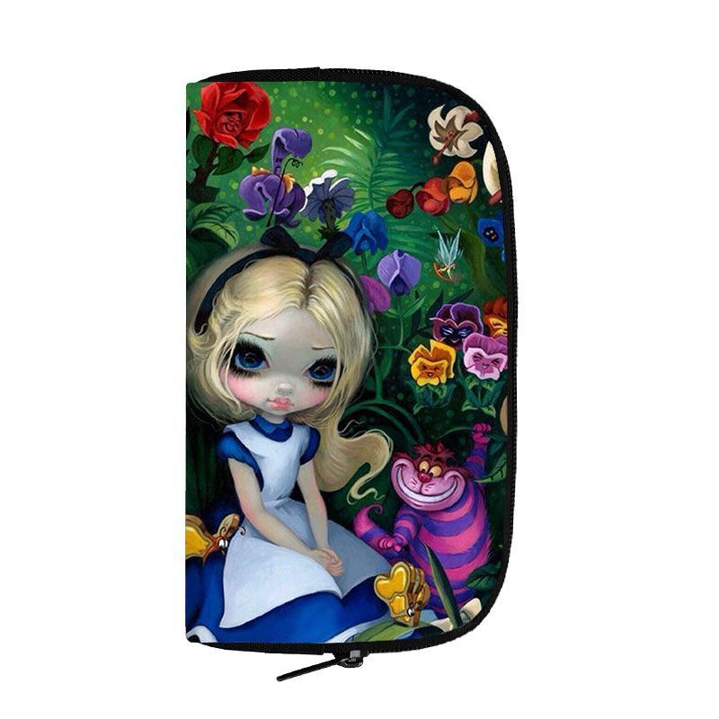 Cartoon Gothic Wallets Cute Purse Clutch Bag Phone Holder Ladies Coin Bags Long
