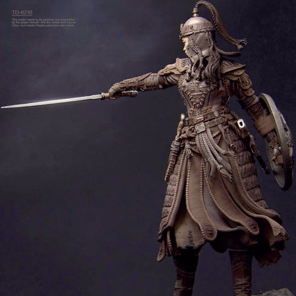 110mm resin figure model kit 3D printing of ancient Mongolian female generals