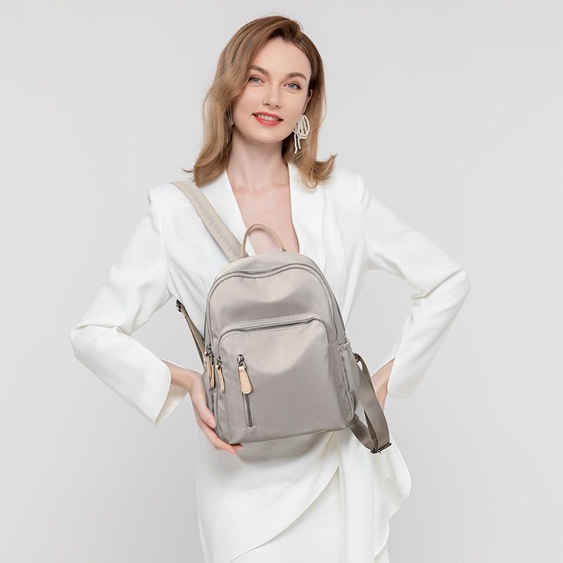 Backpack Fashion Bag Pack Waterproof Travel Bag Oxford Cloth Rucksack Gray/Black