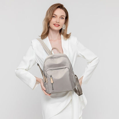 Backpack Fashion Bag Pack Waterproof Travel Bag Oxford Cloth Rucksack Gray/Black