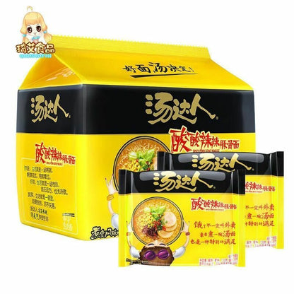 5PCs Tongyi Chinese Food Snack Instant Noodles 统一方便面 汤达人 豚骨面五连包 different flavor