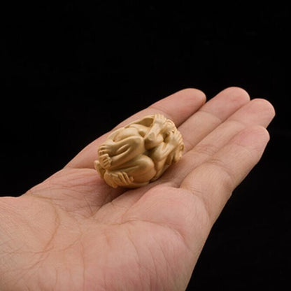 Wood Carving Pendant Don't Listen Don't Ask Don't Listen Monkey Pendant